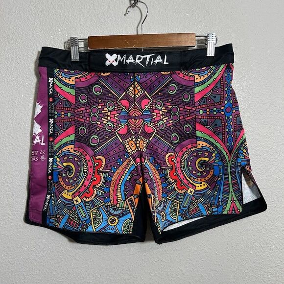 X Martial Shorts Men 34 L Aztec 2.0 Hybrid BJJ Mixed Martial Arts MMA Jiu Jitsu - Picture 2 of 6